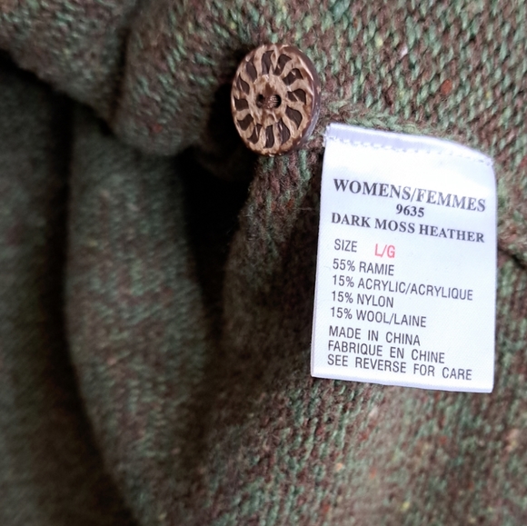 ✨️HP✨️WOOLRICH • Vintage • 4-Button Cardigan • Wool Blend • Large • EUC - Picture 2 of 9